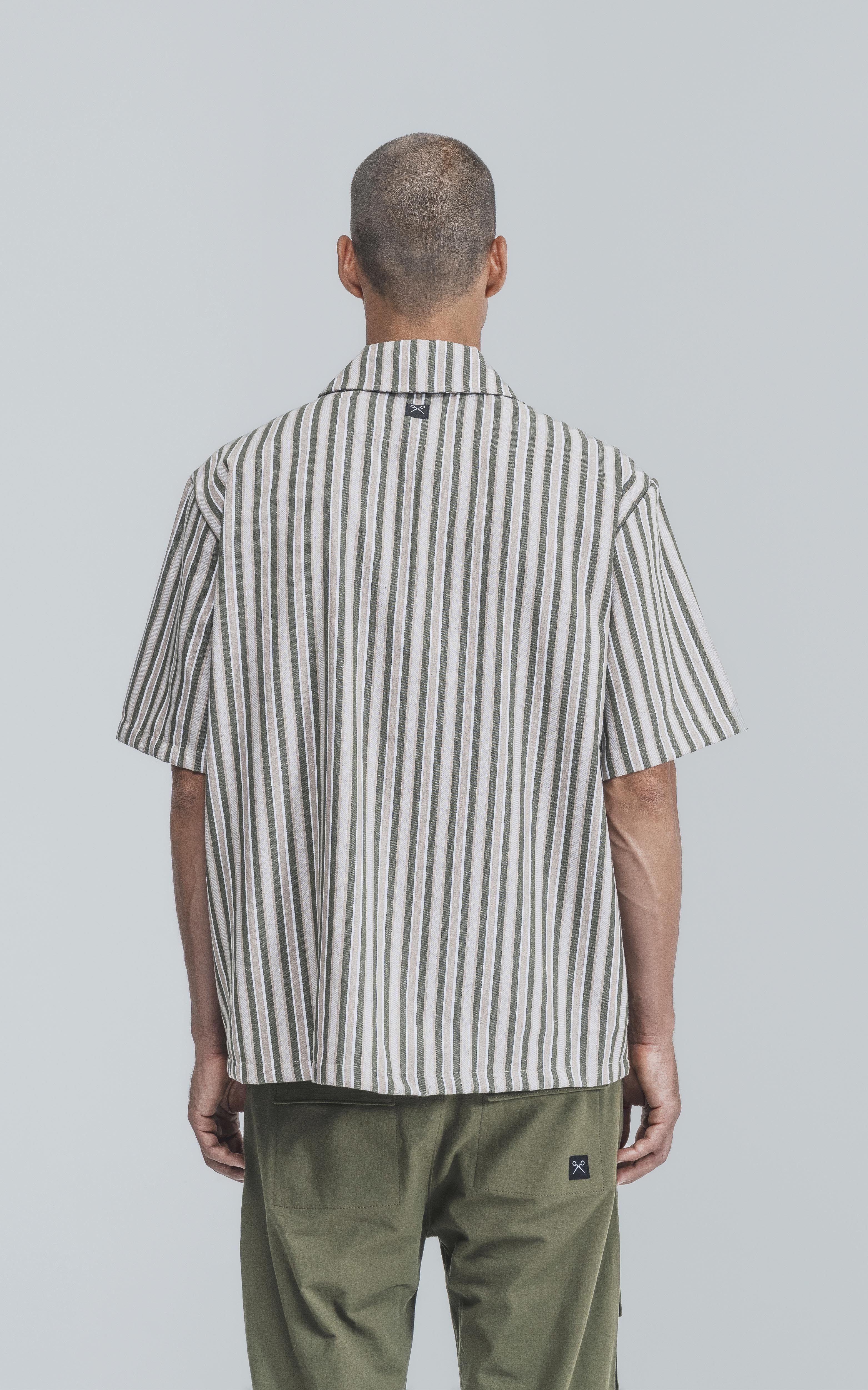 Camisa Hoffman [ Blanco - Verde ]