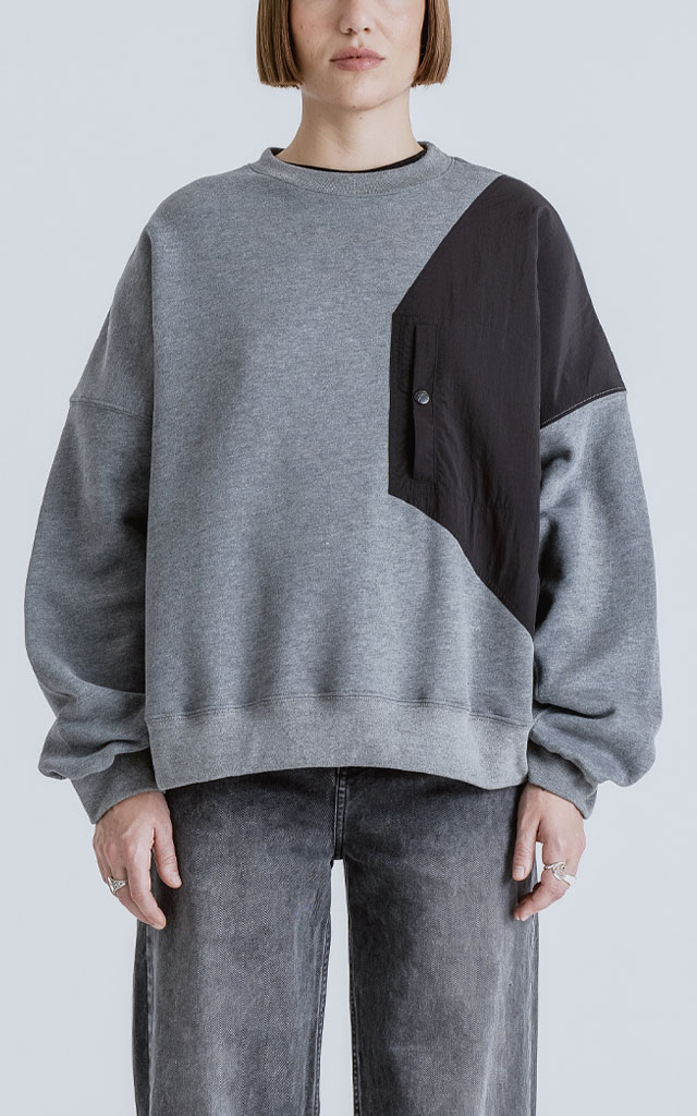 Buzo Layer [ Melange - Negro ]