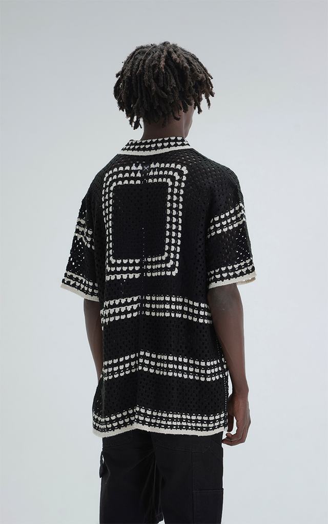 Camisa Tejida Halo [ Negro ]