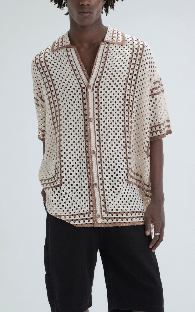 Camisa Tejida Halo [ Cafe ]