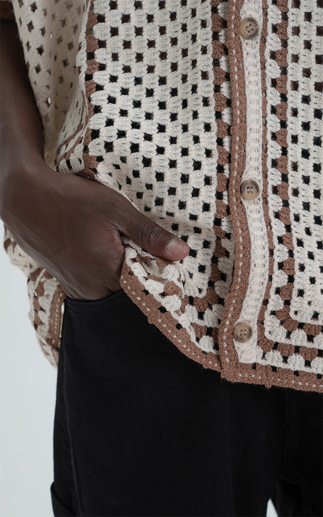 Camisa Tejida Halo [ Cafe ]