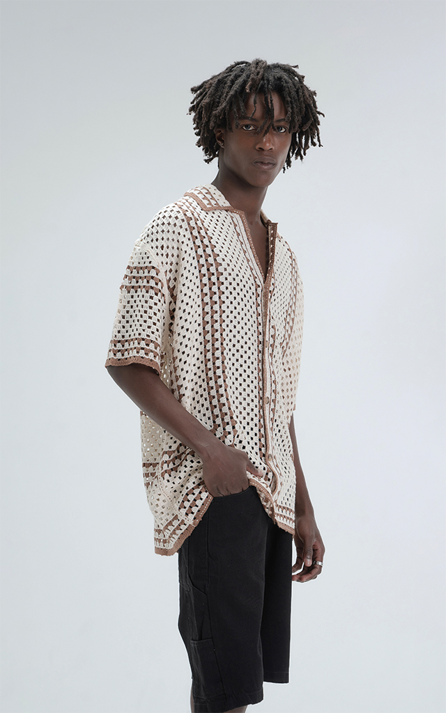 Camisa Tejida Halo [ Cafe ]