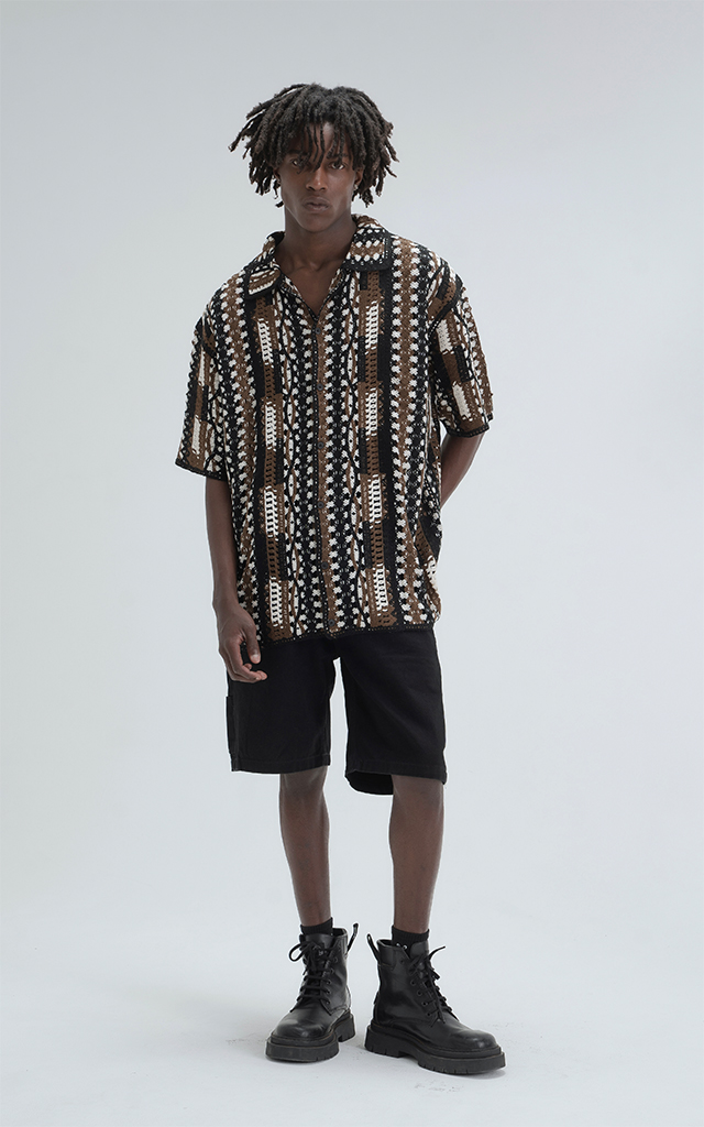 Camisa Tejida Tsuki [ Negro ]