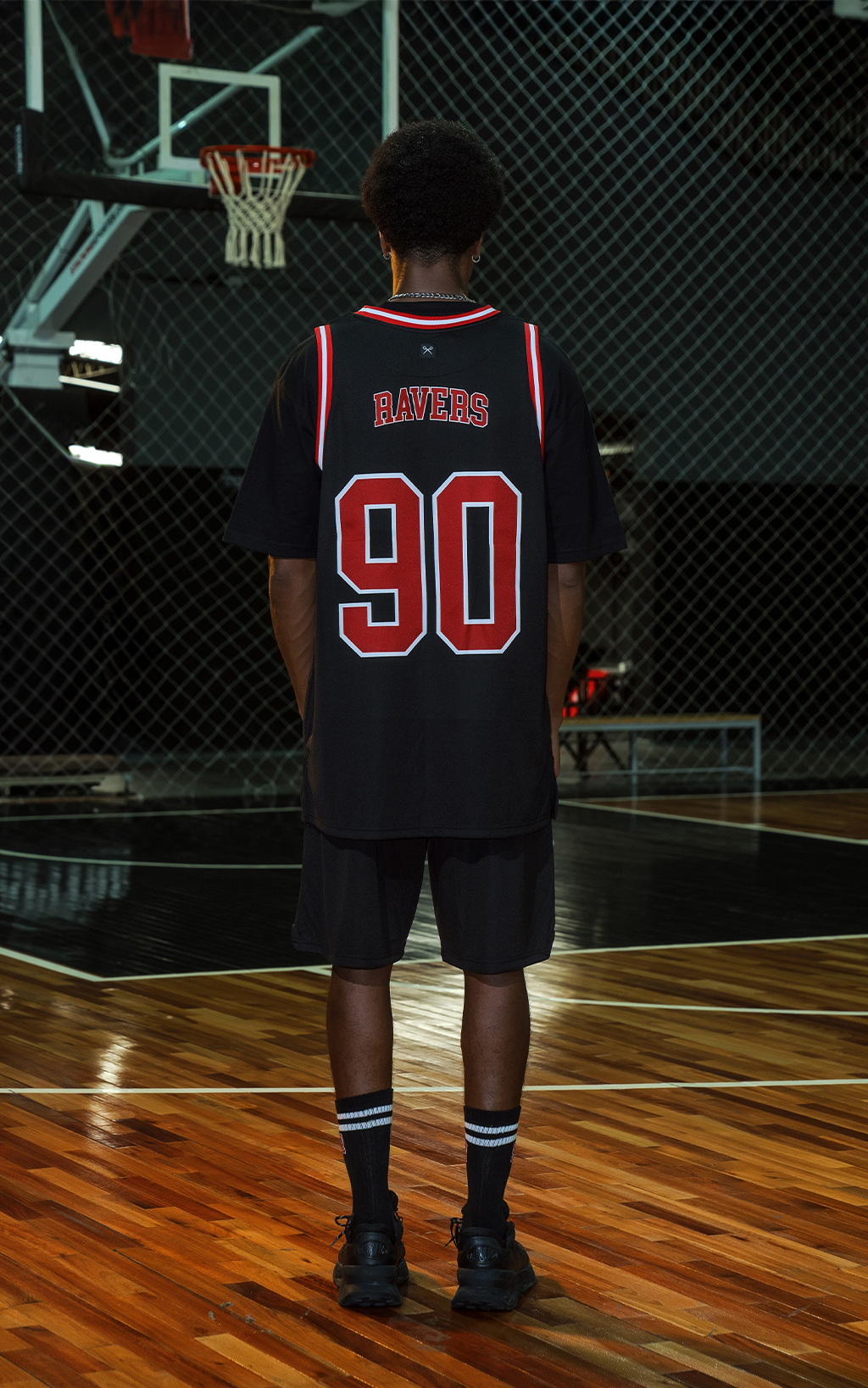 Sudadera Ravers Nba [ Negro / Rojo ]