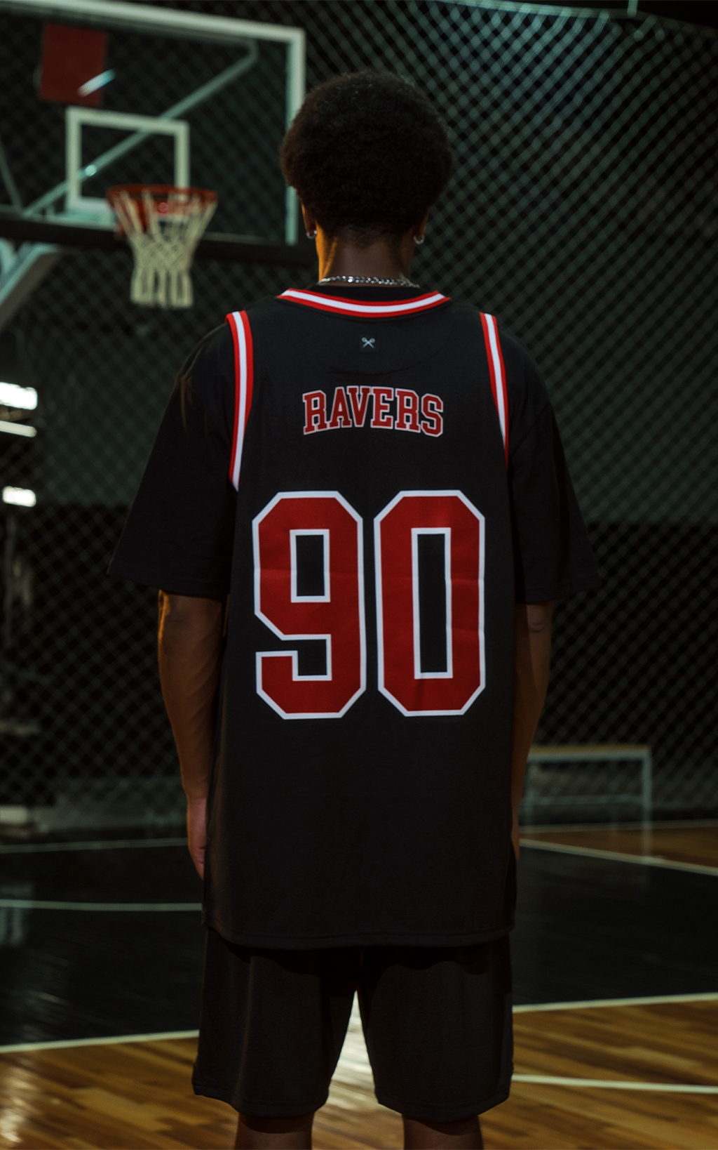 Sudadera Ravers Nba [ Negro / Rojo ]
