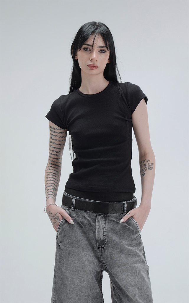 Remera Baby Tee [ Negro ]